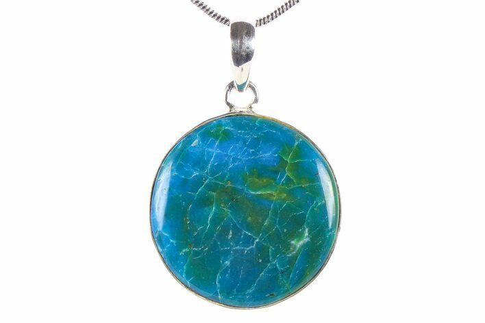 Peruvian Blue Opal Pendant (Necklace) - Sterling Silver #382772